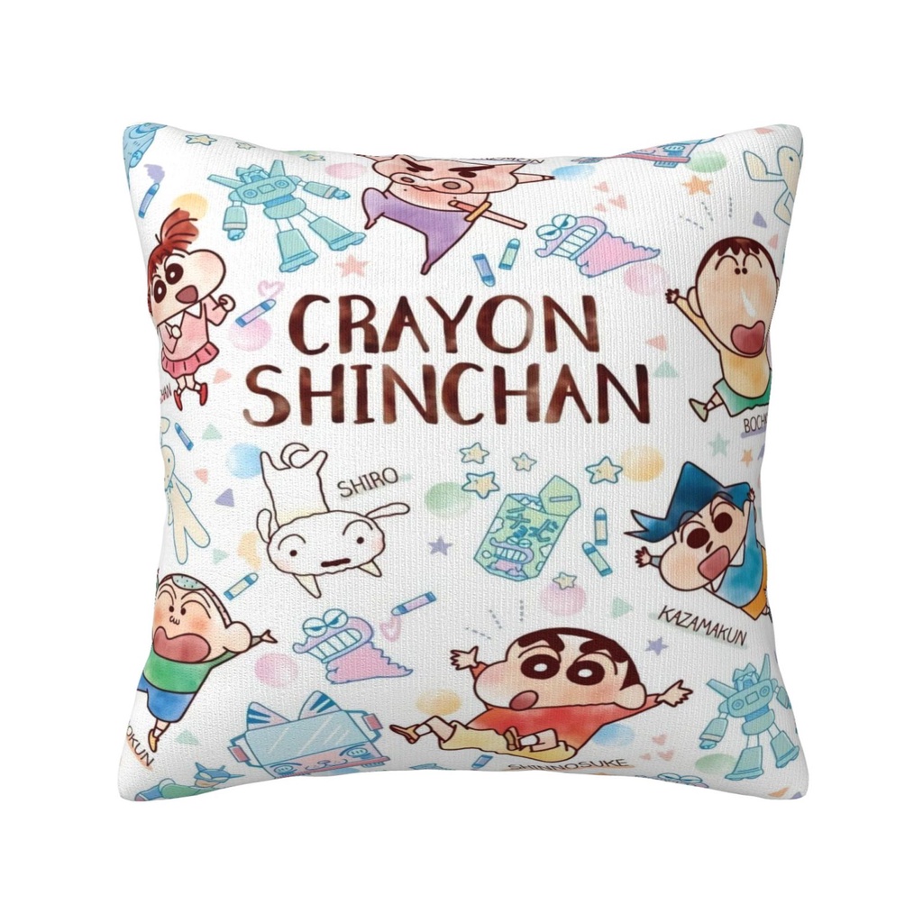 Vỏ Gối Hình Vuông 18 * 18 in Hoạt Hình Cậu Bé Bút Chì Shin-chan