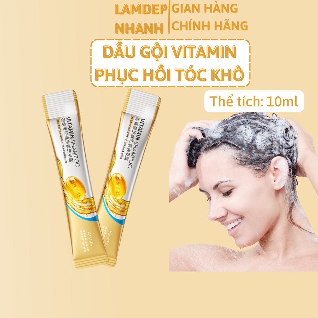 Dầu Gội Vitamin B5 Phục Hồi Tóc Hư Tổn, Dưỡng Ẩm Tóc IMAGES 10ml - mang lại mái tóc mềm, suôn mượt vào nếp