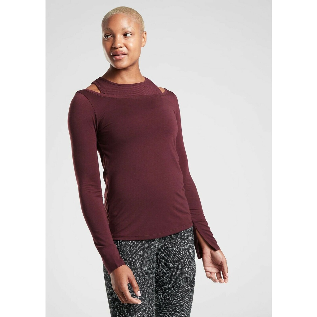 Áo thun tay dài Athleta phối tank