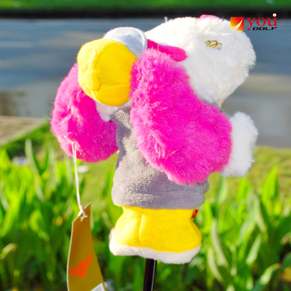 Bọc Đầu Gậy Golf Da Pu Kiểu Thú Bông - Cover Cho Gậy Utility/ Hybird/ Rescue