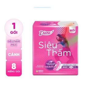 Băng vệ sinh Diana Dày có cánh 23cm 1 gói 8 miếng