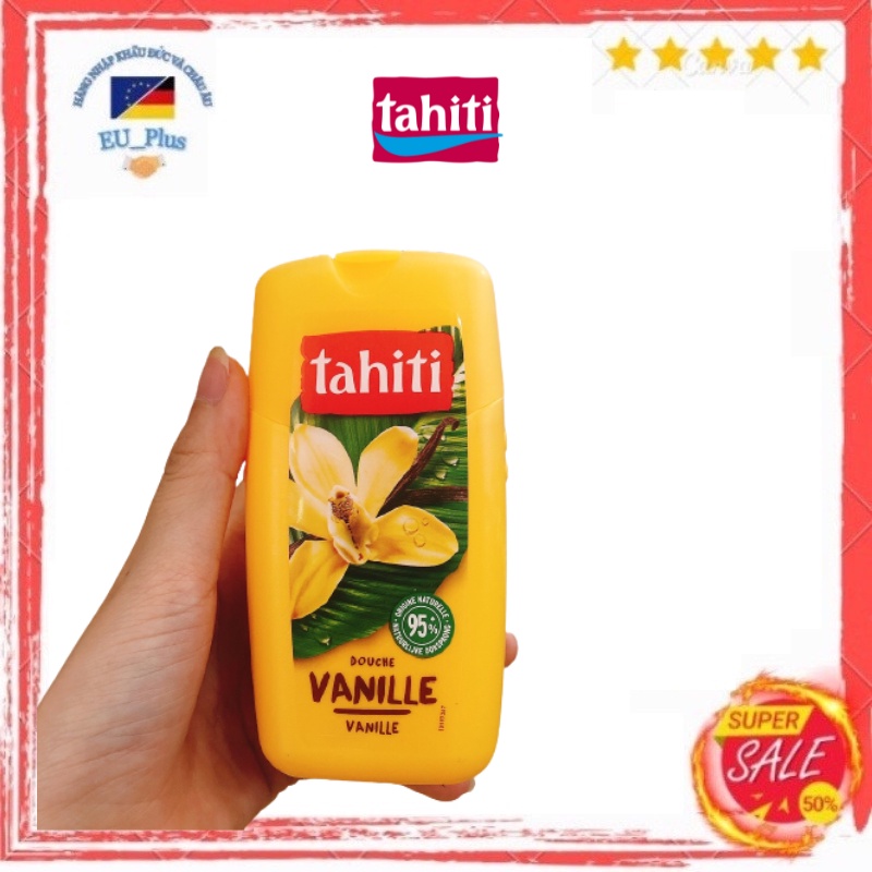 Sữa tắm tahiti dạng gel, 250ml hàng Pháp hương Hoa đại, phong lan, Vani