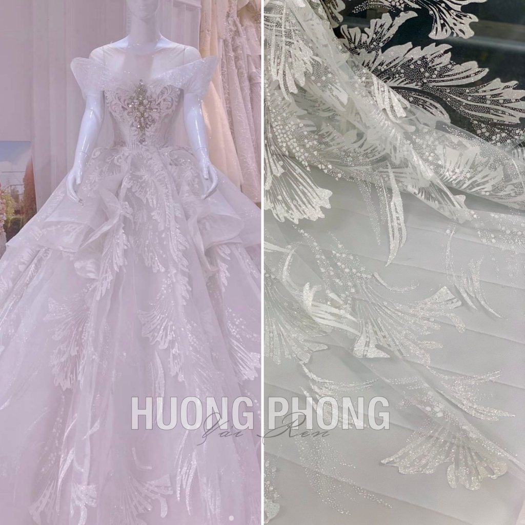 Vải ren kim tuyến 5128