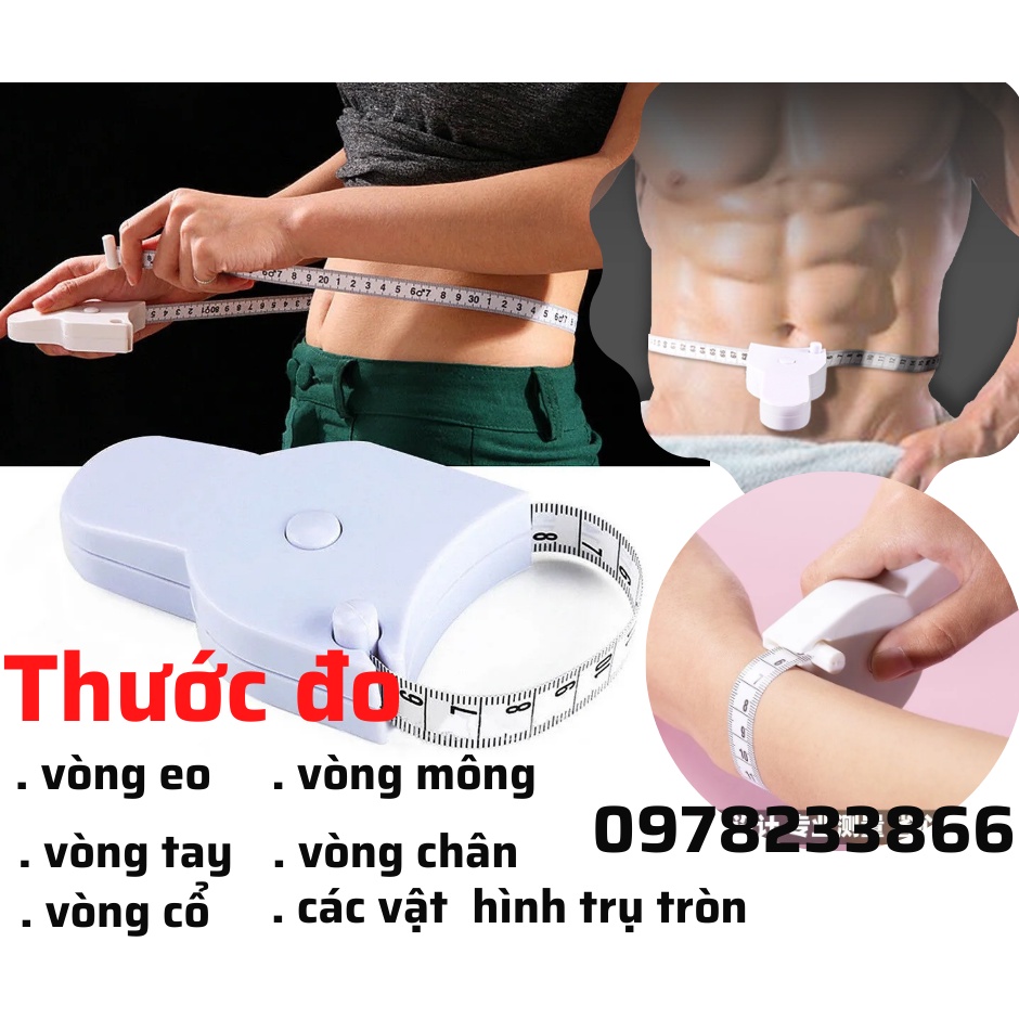 Thước Dây Đo Cơ Thể, Đo Vòng Eo, Vòng Ngực, đo Bắp, Thước Đo Thể Hình Chuyên Dụng