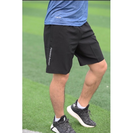 Quần đùi nam POGIDO 2 màu đen/ xanh tím than sz M