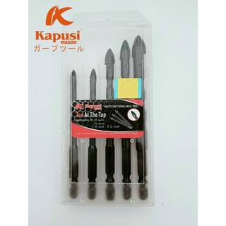 Hộp khoan đa năng đen 6pcs 6-8-10-12mm kapusi