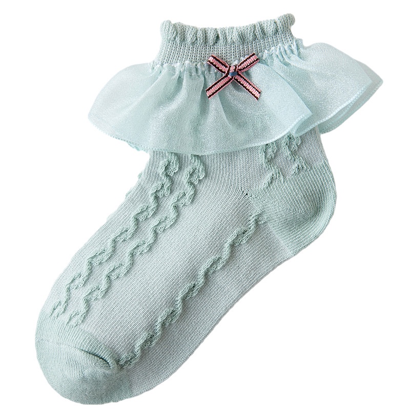 Vớ cotton Mỏng Phối Nơ Thoáng Khí Thời Trang Cao Cấp Dành Cho Bé Màu Sắc