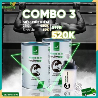 "COMBO 3in  Bột Protein Healthy Bean Hỗ Trợ Tăng Cân - Tăng Cơ - Giảm Mỡ - TẶNG KÈM BÌNH LẮC