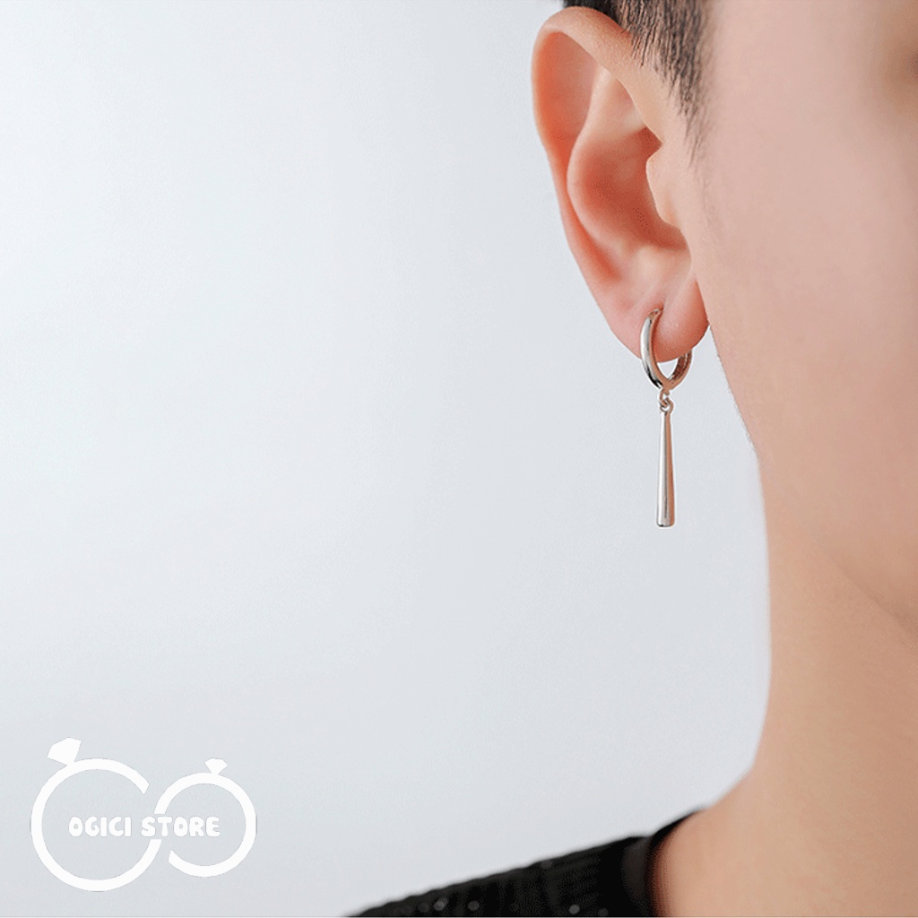 Khuyên tai nam nữ thời trang, Bông tai nam dáng tròn thả phong cách hiphop cá tính, Unisex, 1 chiếc