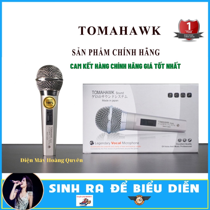 Micro có dây cao cấp TOMAHAWK - hàng nhật bãi - chống hú , hút mic - mới 99%