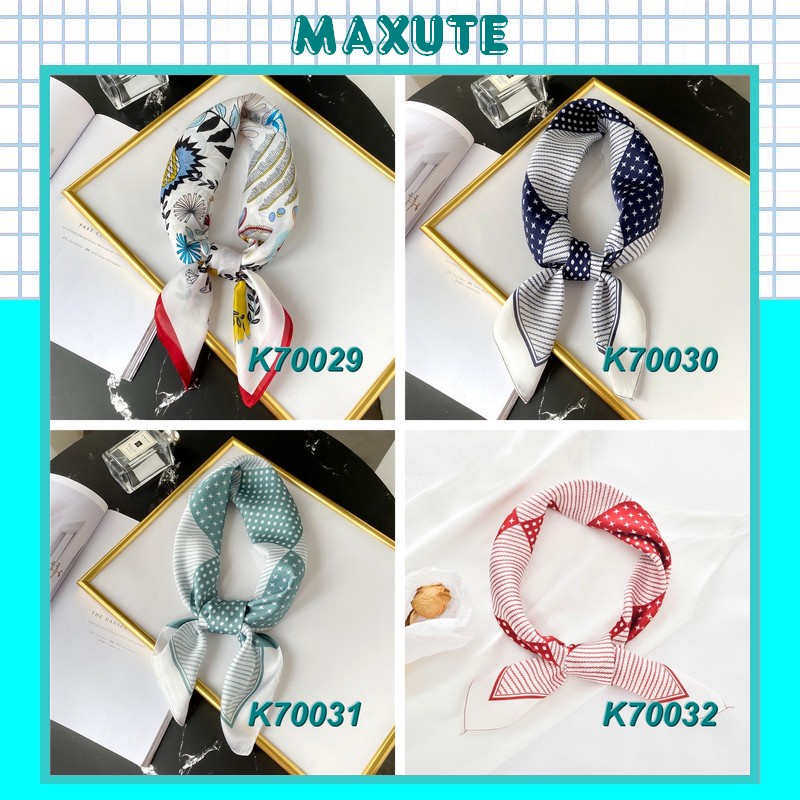 Khăn Lụa Vuông Quàng Cổ Turban Bandana 70x70 cm K70021