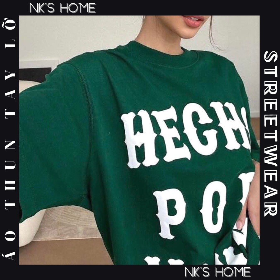 Áo thun tay lỡ form rộng unisex cho nam nữ in hình HECHO POR MAMA thích hợp mặc làm áo cặp bạn thân, nhóm, đôi