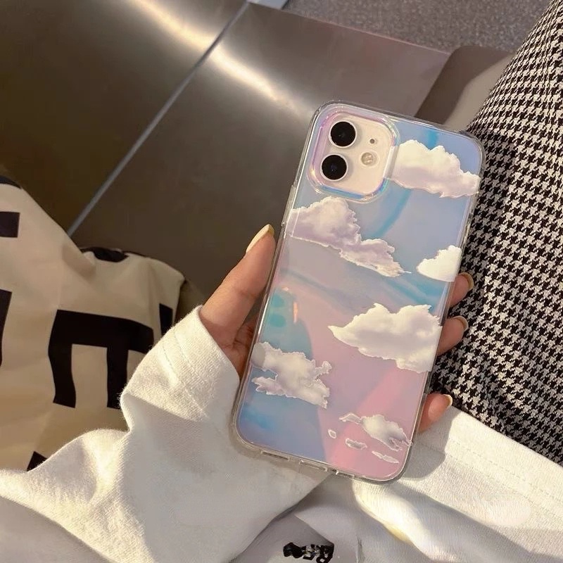 Ốp Điện Thoại Cứng Trong Suốt Hiệu Ứng Màu Cầu Vồng Cho Iphone 14 Pro Max 13 Pro Max 13 11 12 Pro Max Xs Max Xr X 7 + I8 Plus Se 2020