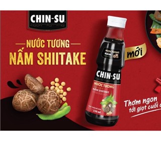 Nước tương Chinsu tỏi ớt/ Chinsu nấm shiitake chai 330ml