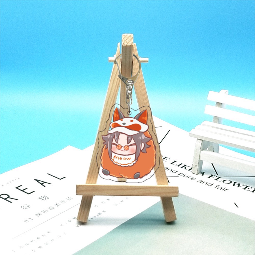 ( Mica trong acrylic ) Móc khóa IN HÌNH Luxiem NIJISANJI EN ver tôm tẩm bột anime chibi game phị kiện xinh xắn
