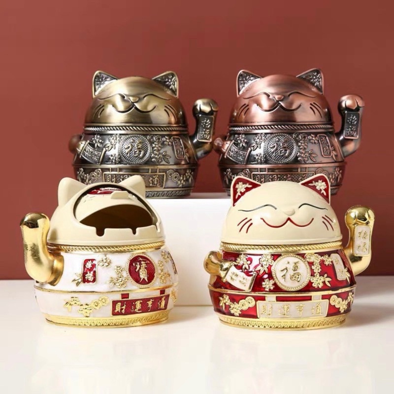 GẠT TÀN THUỐC LÁ MÈO THẦN TÀI PHONG THUỶ