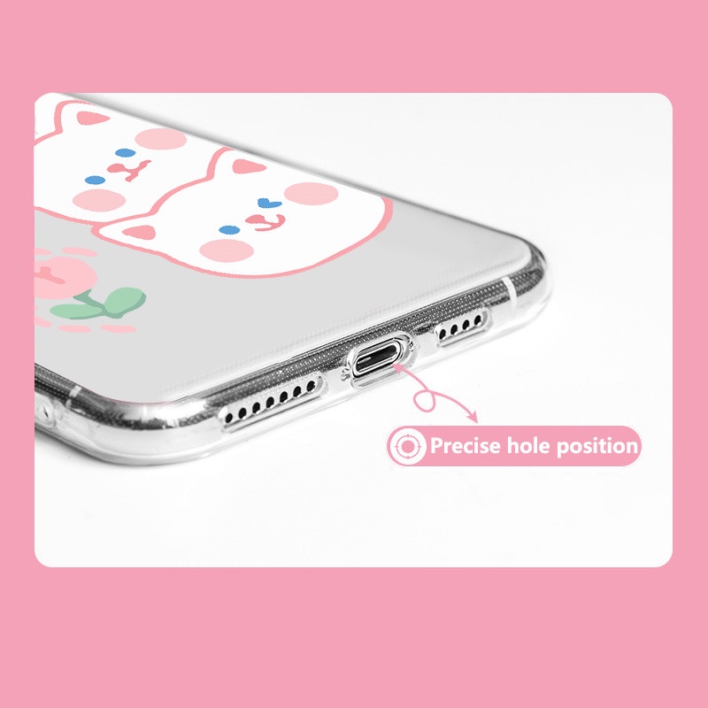 Ốp Điện Thoại Mềm Trong Suốt Hình Gấu Vui Nhộn Cho iPhone X XR Xs Max 7 8 Plus 11 12 13 14 Pro Max 13 Mini SE 2022 SE 2020