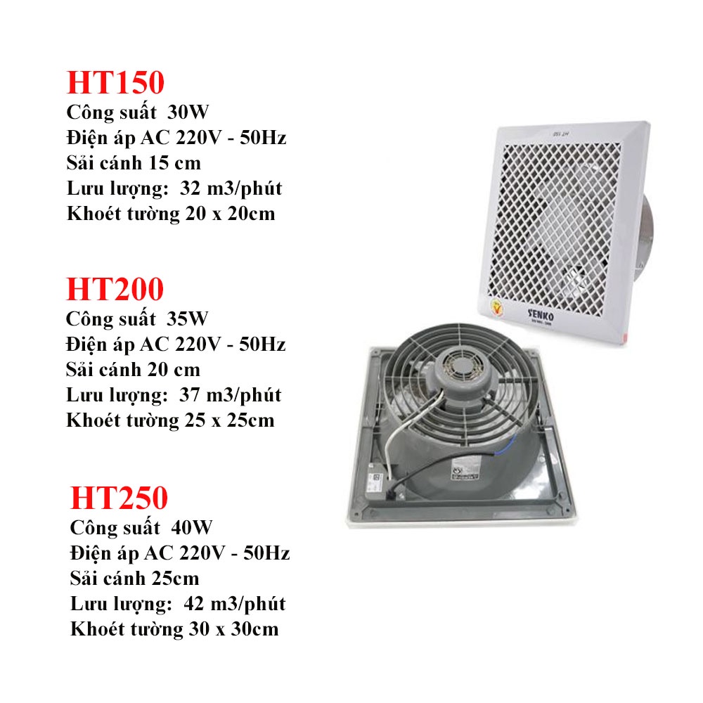 QUẠT HÚT ÂM TRẦN SENKO KT 150/200/250