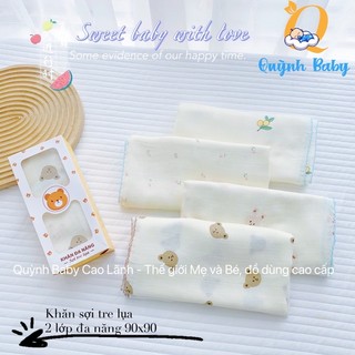 Khăn tắm sợi tre bunny - khăn tắm xô sợi tre 2 lớp siêu mềm cho bé sơ sinh
