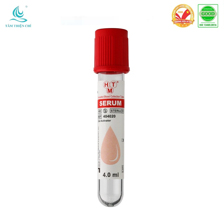 Ống nghiệm chân không SERUM Hồng Thiện Mỹ hộp 100 ống