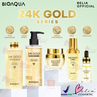 Image of ❤ BELIA ❤ BIOAQUA 24K Gold Series | Facial Cleanser | Toner | Gentle Makeup Remover | Serum | Cream Essence | Trial Kit | 200ml | 100ml | 50ml | 30ml | 50g BPOM
