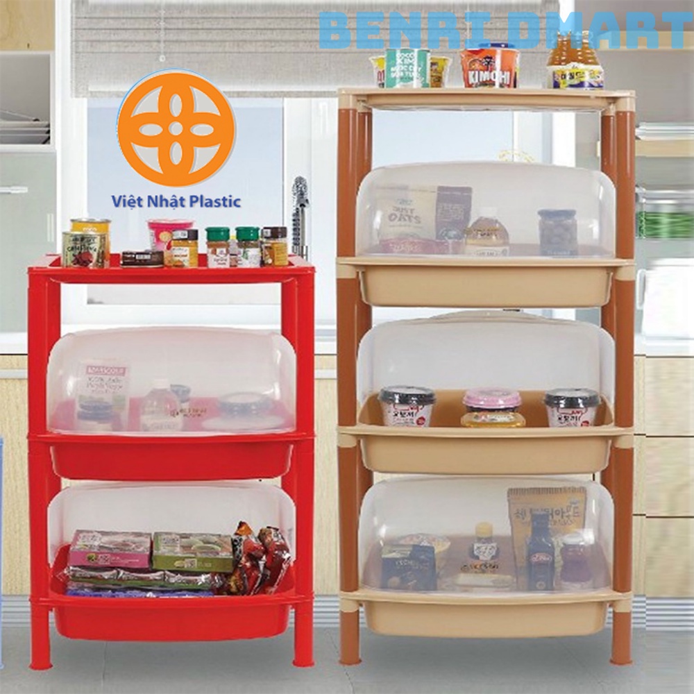 kệ úp bát đĩa có nắp đậy, giá để bát đĩa có lồng nắp đậy nhựa Việt Nhật