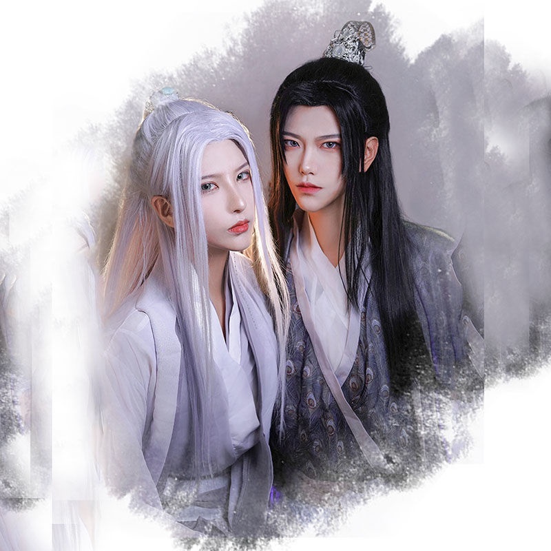 Bộ Tóc Giả Dài Kiểu Hán Phục Trung Hoa Cá Tính Cho Nam