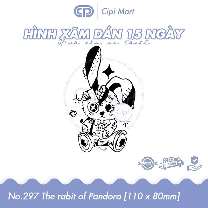 CIPI MART - Hình xăm tạm thời 15 NGÀY - chống nước, cọ xát 297