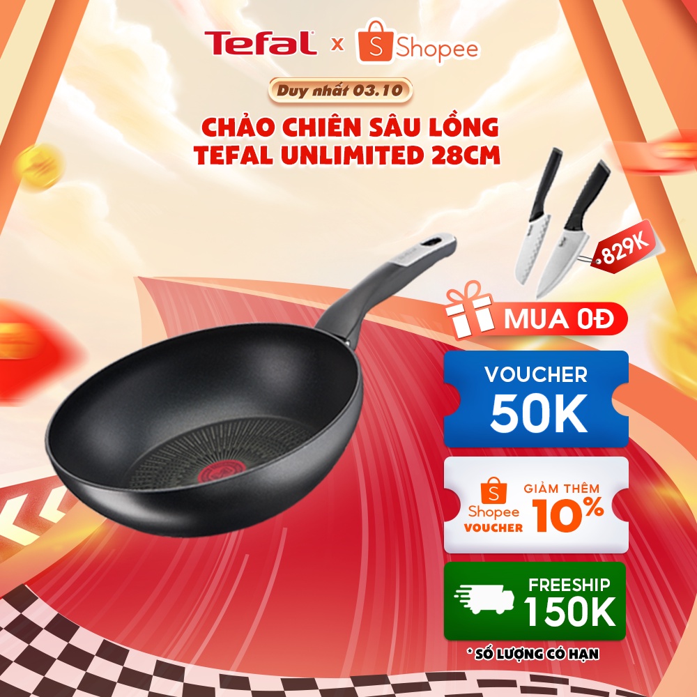 Chảo chiên sâu lồng Tefal Unlimited 28cm