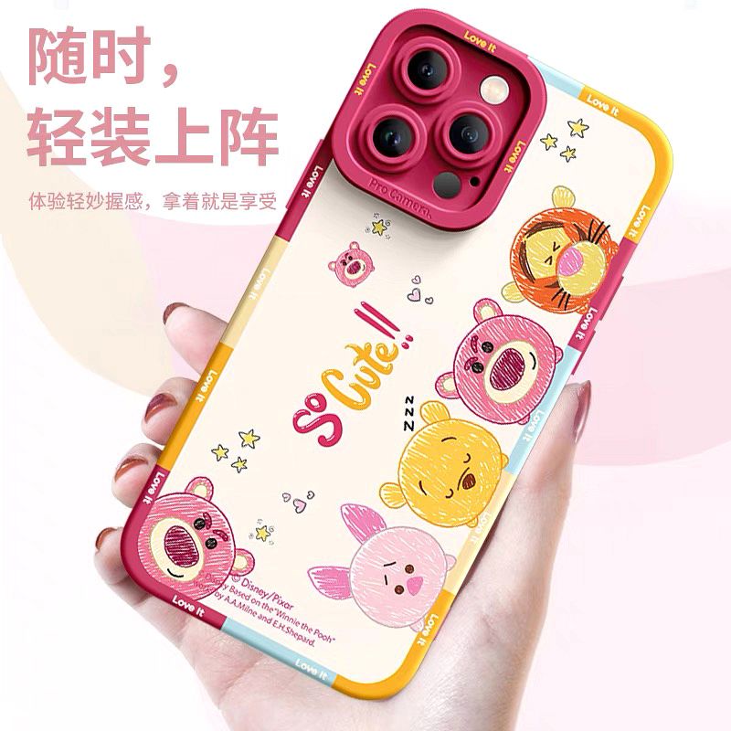 Ốp Điện Thoại In Hình Gấu Dâu Cho iPhone 13 / 12Pro / 12Pro / 12Pro / 12ProMax / 11 / 11ProMax 11Pro 11 13promax
