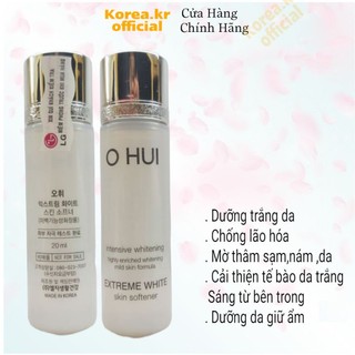 Nước hoa hồng trắng da Ohui Extreme White Skin Softener mini 20ml