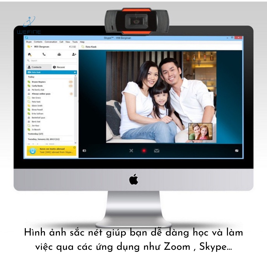 Webcam Máy Tính Có Mic HD-Camera dành cho PC Laptop Android box ..Học Online, Hội Họp, Gọi Video Hình Ảnh Sắc Nét Wefine | BigBuy360 - bigbuy360.vn