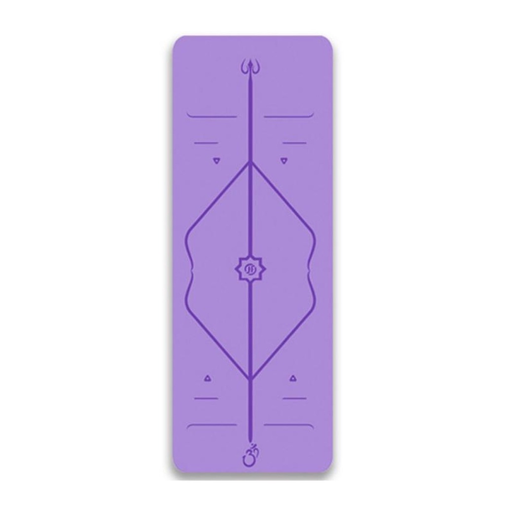 [Màu Tím] Thảm Yoga Định Tuyến Da PU -Màu Tím - Thảm Tập Yoga Vân Định Tuyến Tập Gym Tập Thể Thao Siêu Bám Sàn Cao Cấp