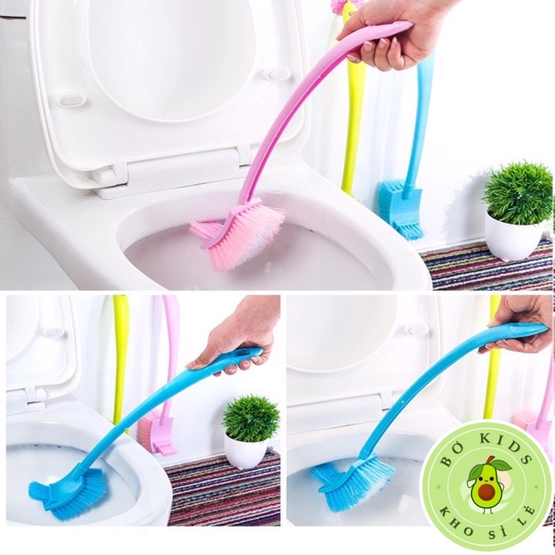 Chổi Cọ Toilet, Vệ Sinh 2 Đầu Cọ Làm Sạch Mọi Vết Bẩn Dễ Dàng