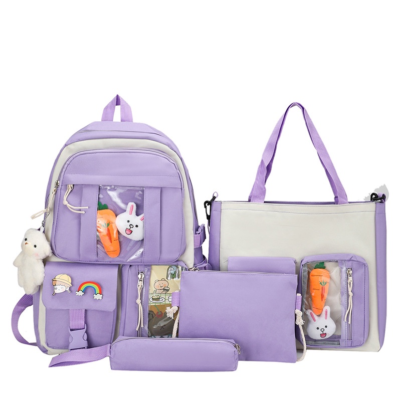 Balo Thời Trang 4 Món Combo Balo Nam Nữ ulzzang - SET BALO 4 MÓN YHAO
