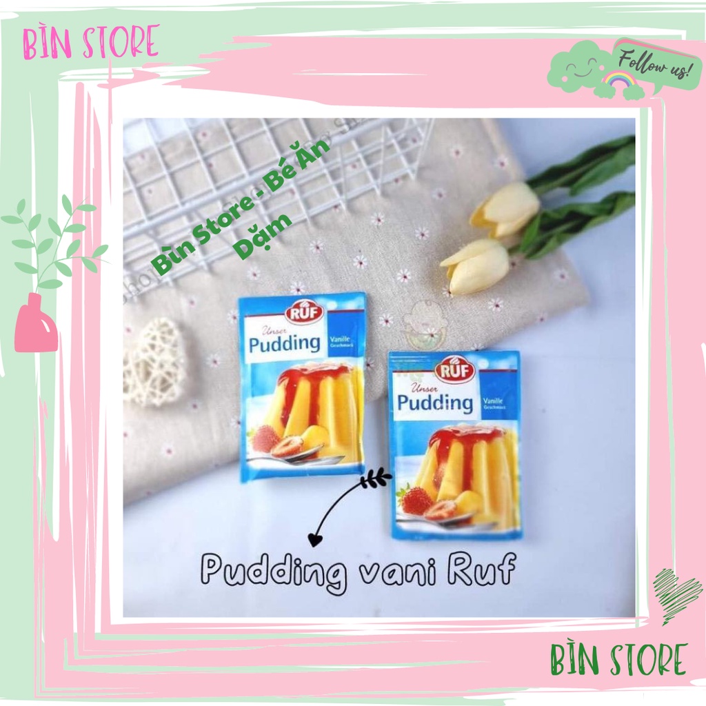 Bột pudding vani hữu cơ Ruf hàng chuẩn nội địa Đức 36g BÌN STORE