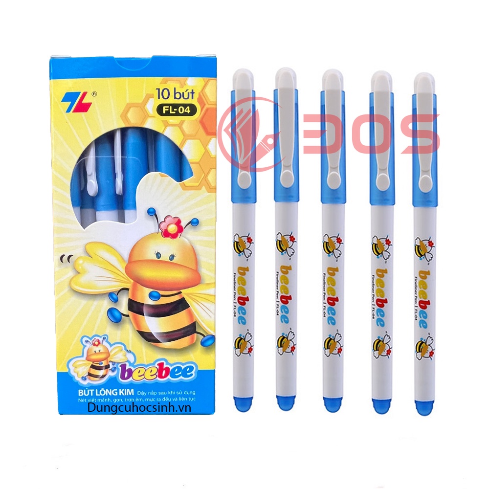 Hộp 10 cây Bút lông kim Beebee FL-04 Ngòi 0.3mm