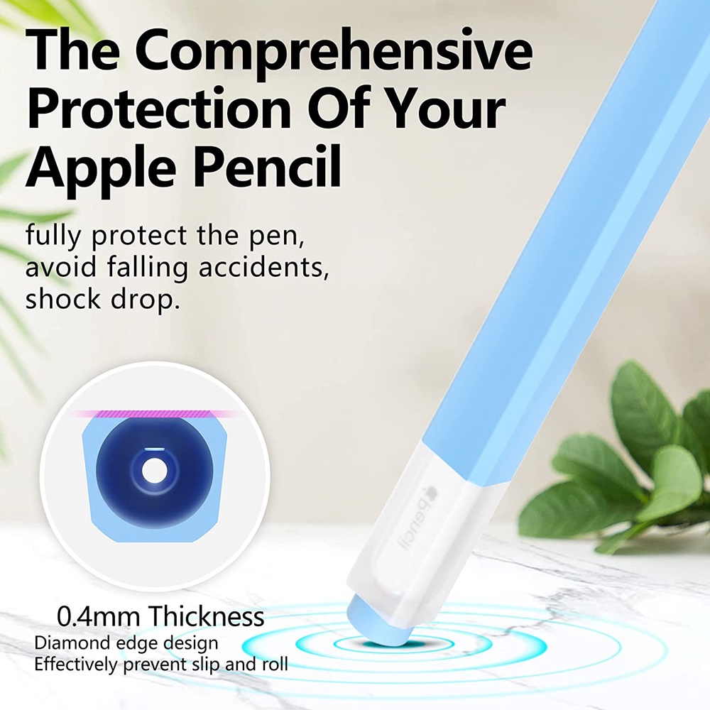 Vỏ Bảo Vệ Bút Cảm Ứng Máy Tính Bảng Bằng Silicon Chống Trượt Cho iPad Apple Pencil 2 1 2nd 1st Generation