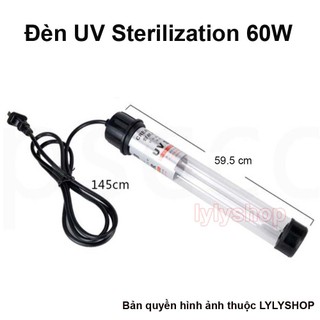 Đèn UV 60W Sterilization King Bóng Kép cao cấp, diệt tảo, diệt khuẩn cho bể cá, hồ cá, hồ thủy sinh siêu sạch ( trắng)