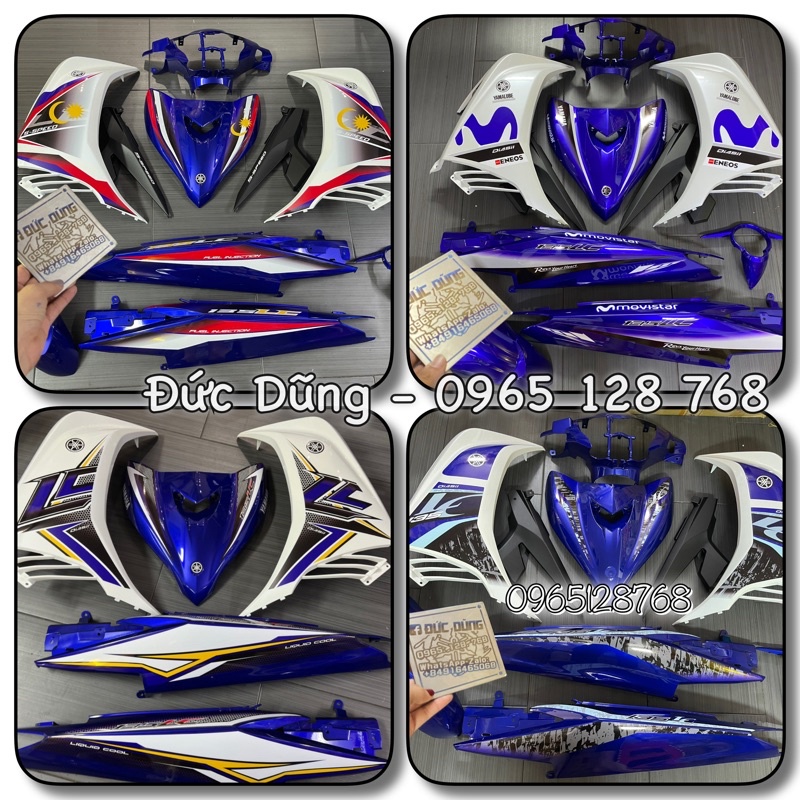 Dàn áo Ex 135 trắng xanh đời 2011 đến 2014