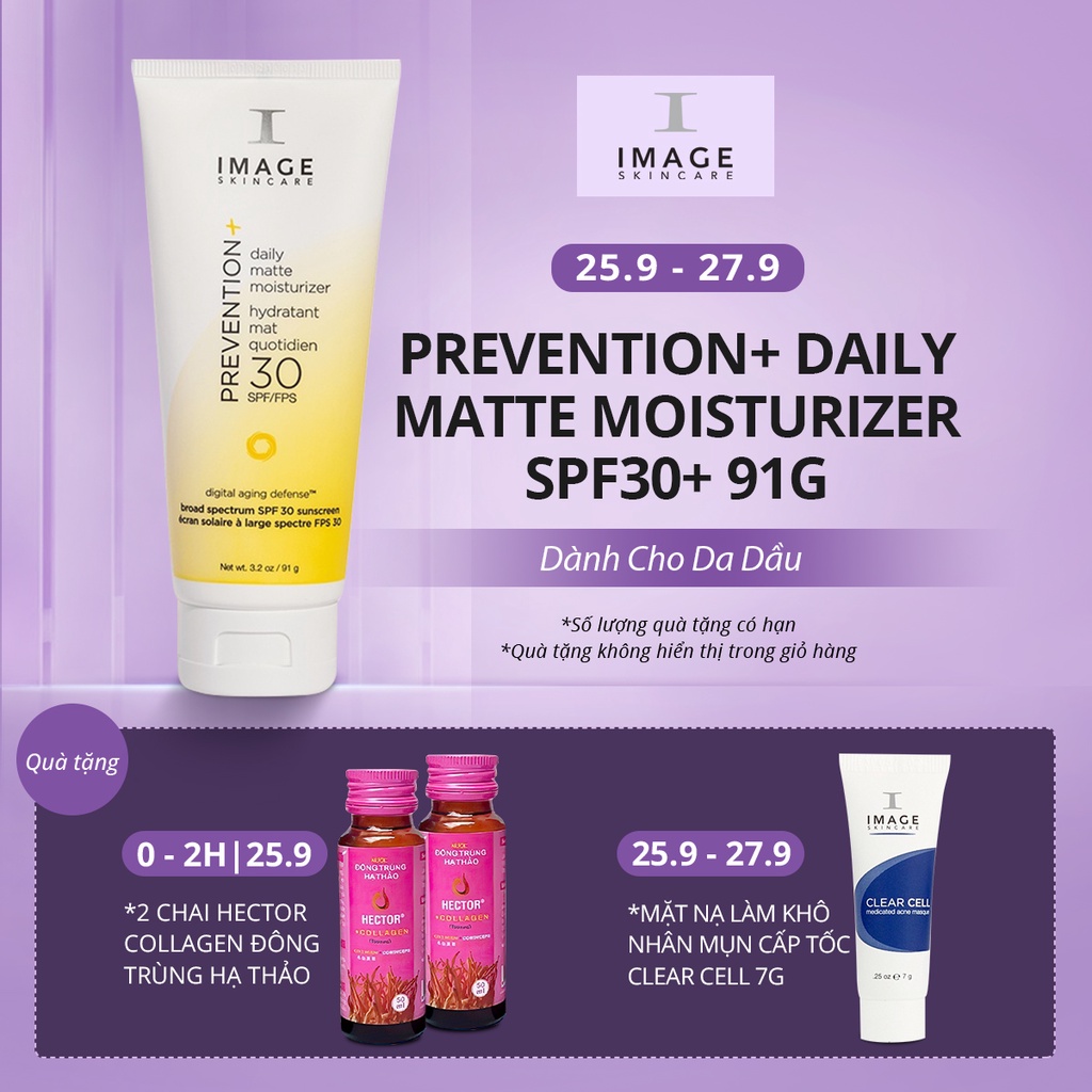 Kem chống nắng dành cho da dầu Image Skincare Prevention+ Daily Matte Moisturizer SPF30+ 91g