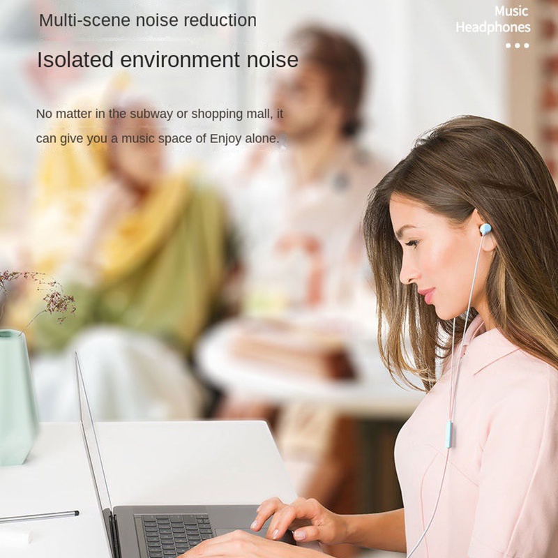 Tai Nghe Nhét Tai Đầu Mềm 3.5mm 1.2mm Màu Tương Phản Chất Lượng Cao