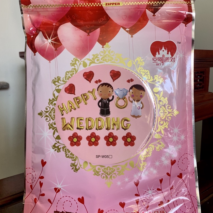 Set bóng Happy Weeding ♥️ GIÁ RẺ ♥️ trang trí phòng cưới