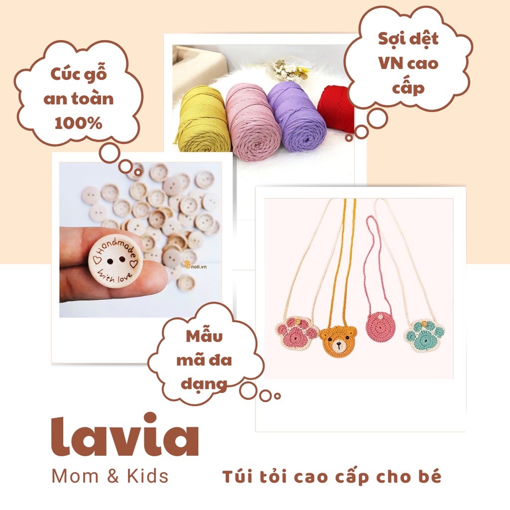 Túi đựng tỏi Lavia cho bé, túi đeo chéo đáng yêu cho bé sơ sinh