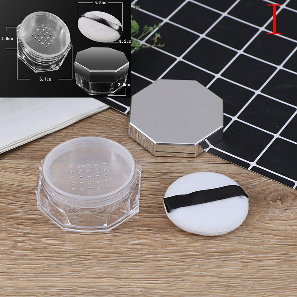 Hộp Đựng Phấn Phủ Bằng Nhựa Kèm Mút Trang Điểm Tiện Dụng