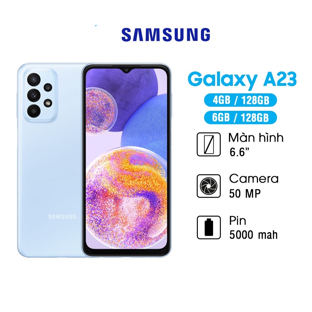 Điện thoại SAMSUNG GALAXY A23 4G- HÀNG chính hãng NGUYÊN SEAL FULL BOX bảo hành 12 tháng trên toàn quốc