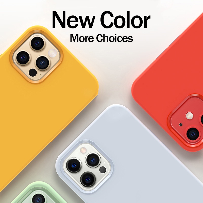 Ốp Điện Thoại Silicon Mềm Dẻo Màu Trơn Cho iPhone 14 13 12 11 Pro Max Mini XS XR X 8 7 6 6S Plus + SE 2020