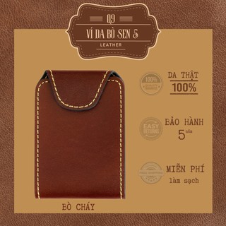 Ví da nam Q9 LEATHER Ví Sen 5 da bò thật cao cấp Màu Bò cháy Vintage