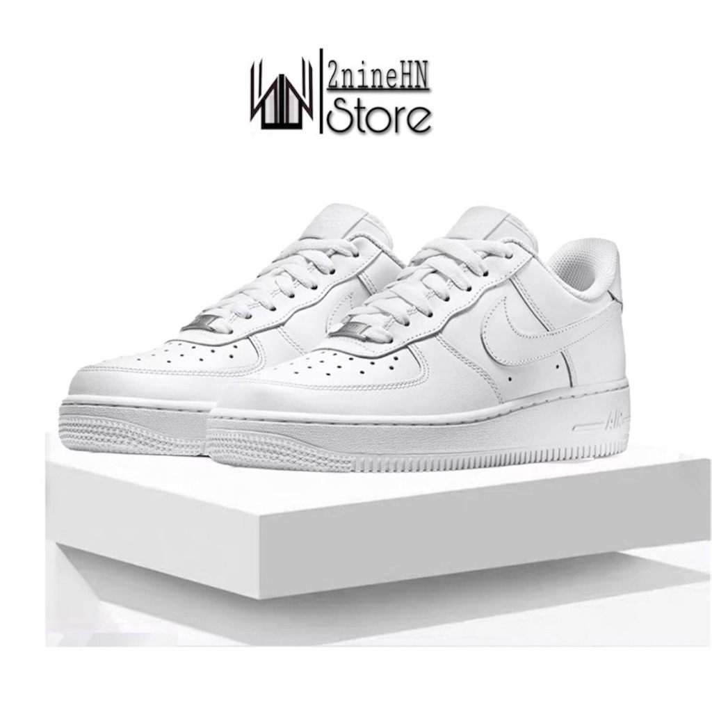 Giày Nam Nữ Nike Air Force 1 AF1 Trắng Cổ Thấp, Giày Thời Trang Đi Học Đi Chơi Đẹp Hot Trend