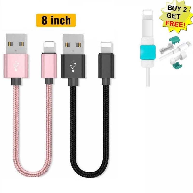 Dây Cáp Sạc USB Ngắn Mới Cho iPhone Dây Cáp Sạc Nhanh Màu Hồng 25CM